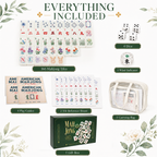 MAJLUX Botanical Melamine American Mahjong Tile Set — 42 mm