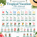 MAJLUX Tropical Acrylic American Mahjong Tile Set — 42 mm