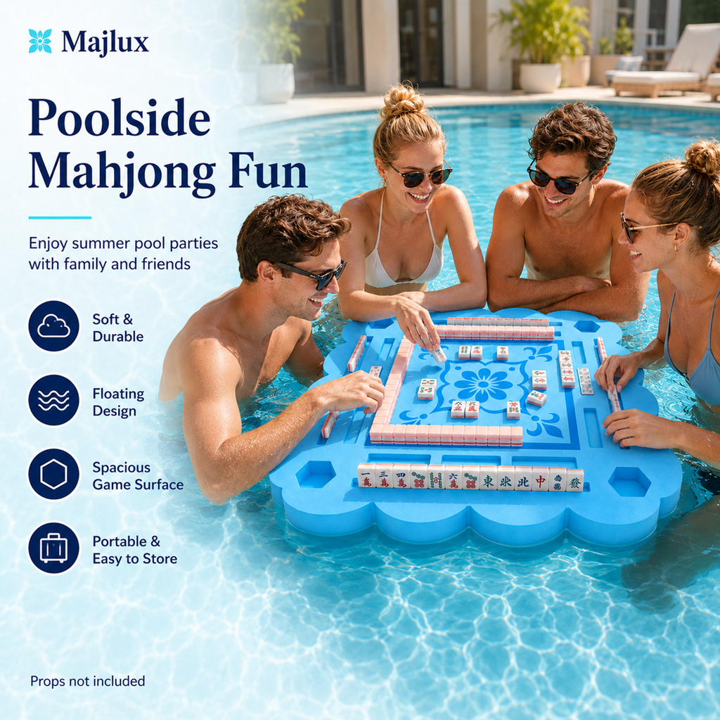 MAJLUX Aqua Mahjong Floating Game Table — 31.5″
