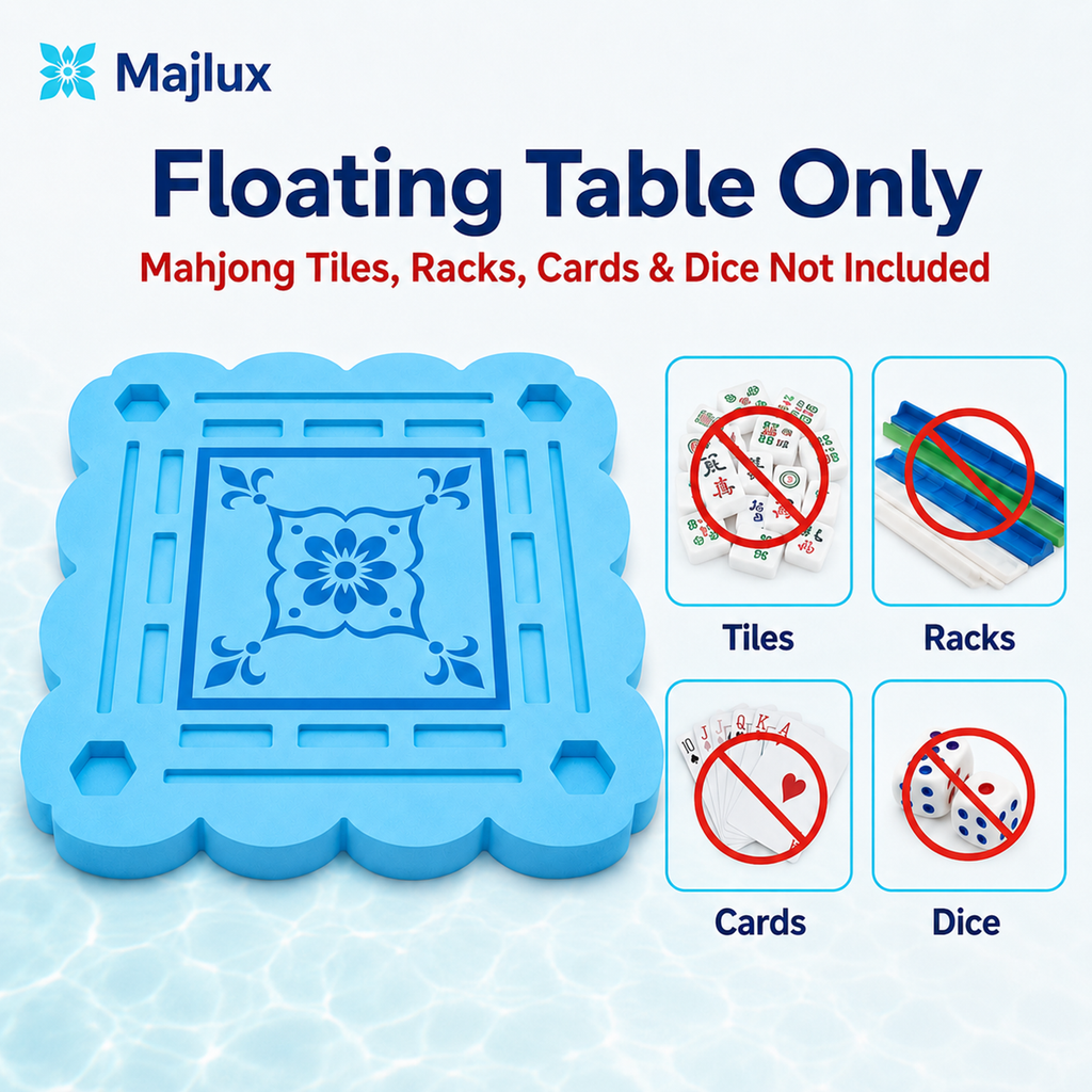 MAJLUX Aqua Mahjong Floating Game Table — 39″
