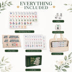 MAJLUX Botanical Melamine American Mahjong Tile Set — 30 mm
