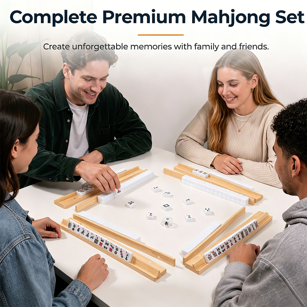 MAJLUX Classic American Mahjong Set — Natural
