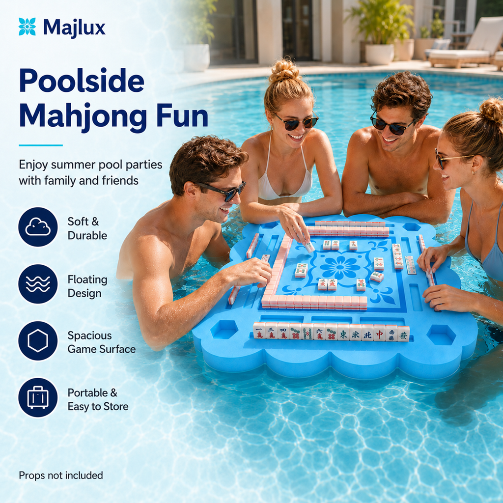 MAJLUX Aqua Mahjong Floating Game Table — 31.5″