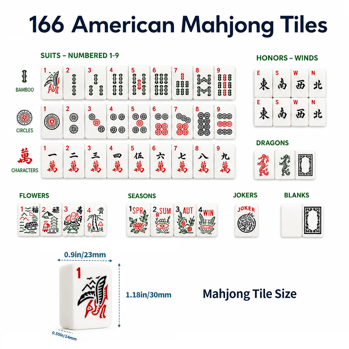 MAJLUX Classic American Mahjong Set — Walnut