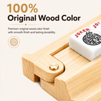 MAJLUX Wooden Mahjong Racks & Pushers — Natural, 17.3″