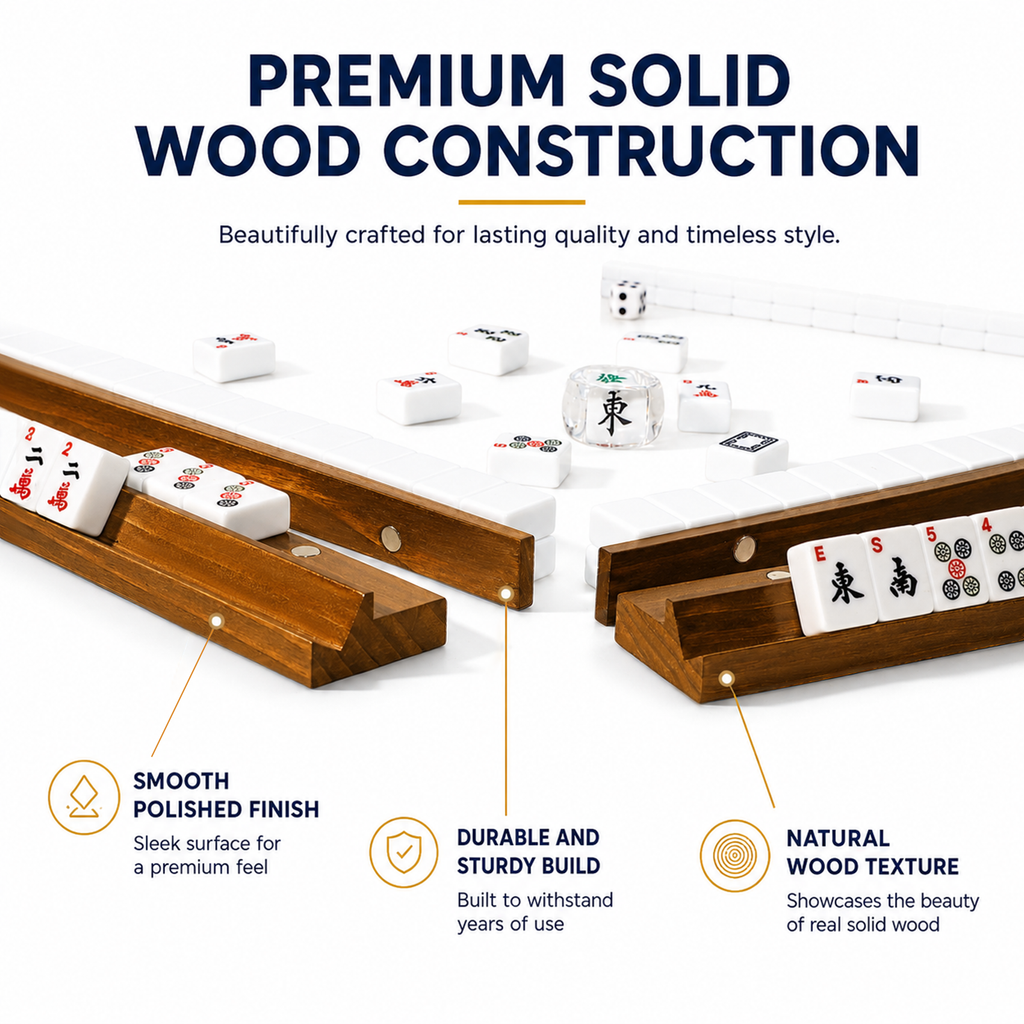 MAJLUX Classic American Mahjong Set — Walnut