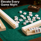 MAJLUX Wooden Mahjong Racks & Pushers — Natural, 21″