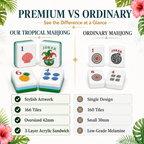 MAJLUX Tropical Acrylic American Mahjong Tile Set — 42 mm