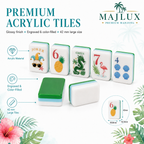 MAJLUX Tropical Acrylic American Mahjong Tile Set — 42 mm