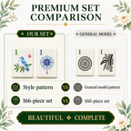 MAJLUX Botanical Melamine American Mahjong Tile Set — 30 mm