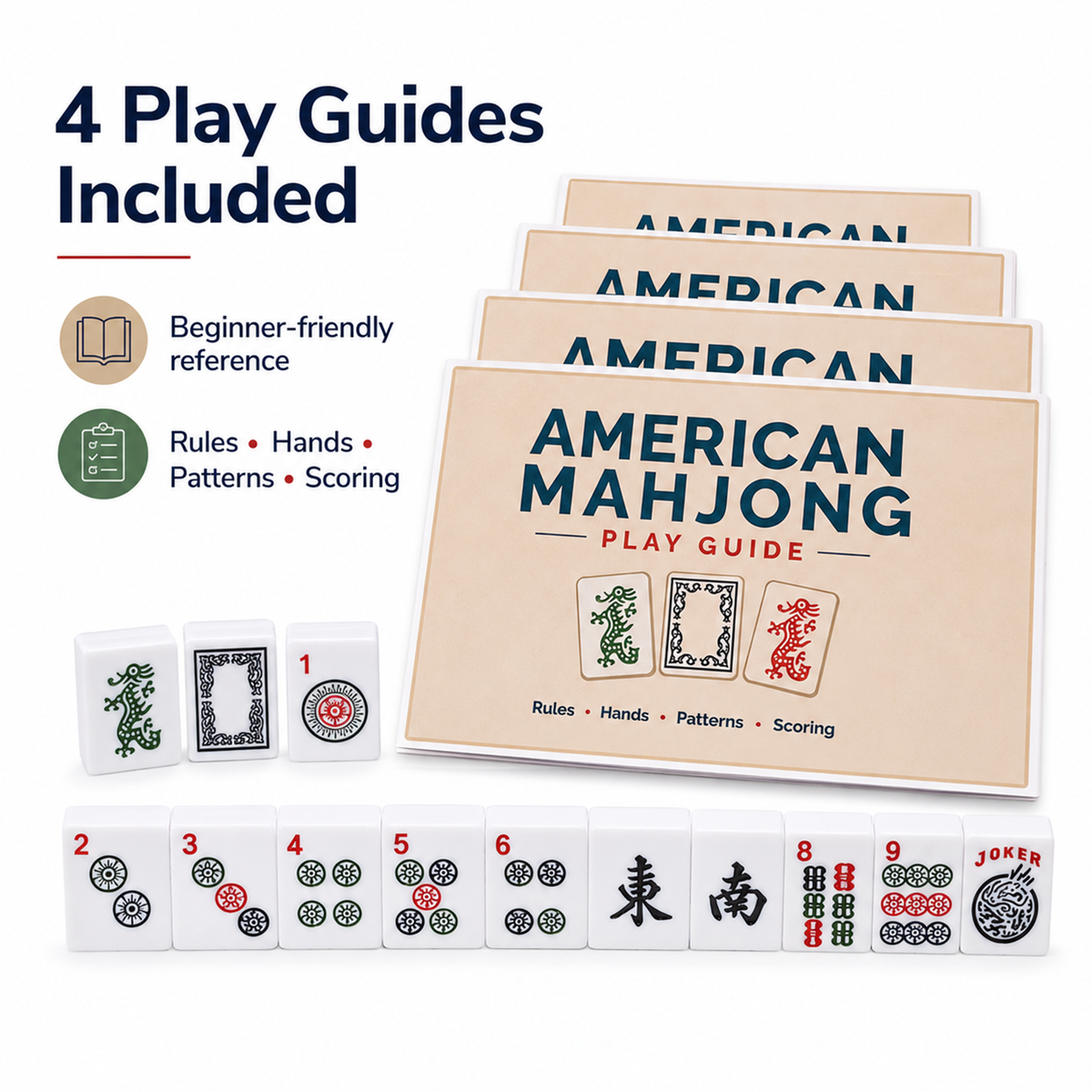 MAJLUX Classic American Mahjong Set — Walnut