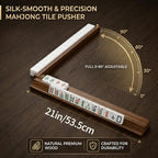 Four player American Mahjong rack set in burnt color